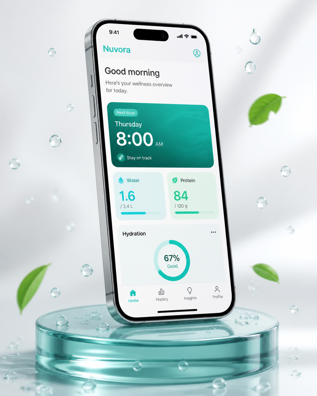 Nuvora Home screen preview